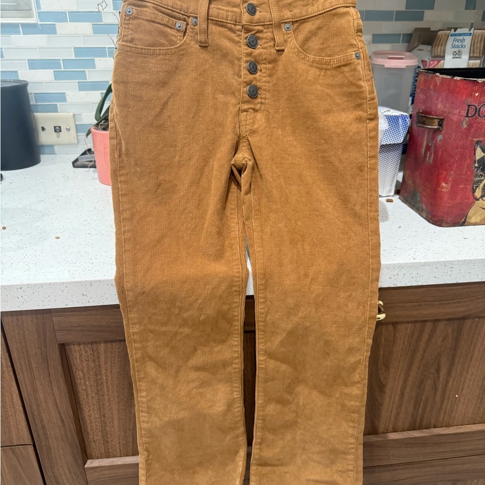 Madewell cali Boot Brown Button-Fly Corduroy Pants